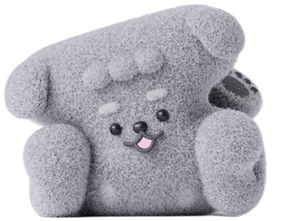 打著招呼的可愛壺裡狗